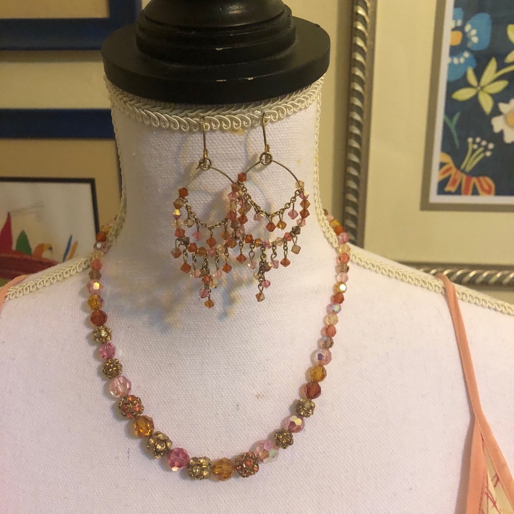 Nordstrom brand vintage necklace and earrings